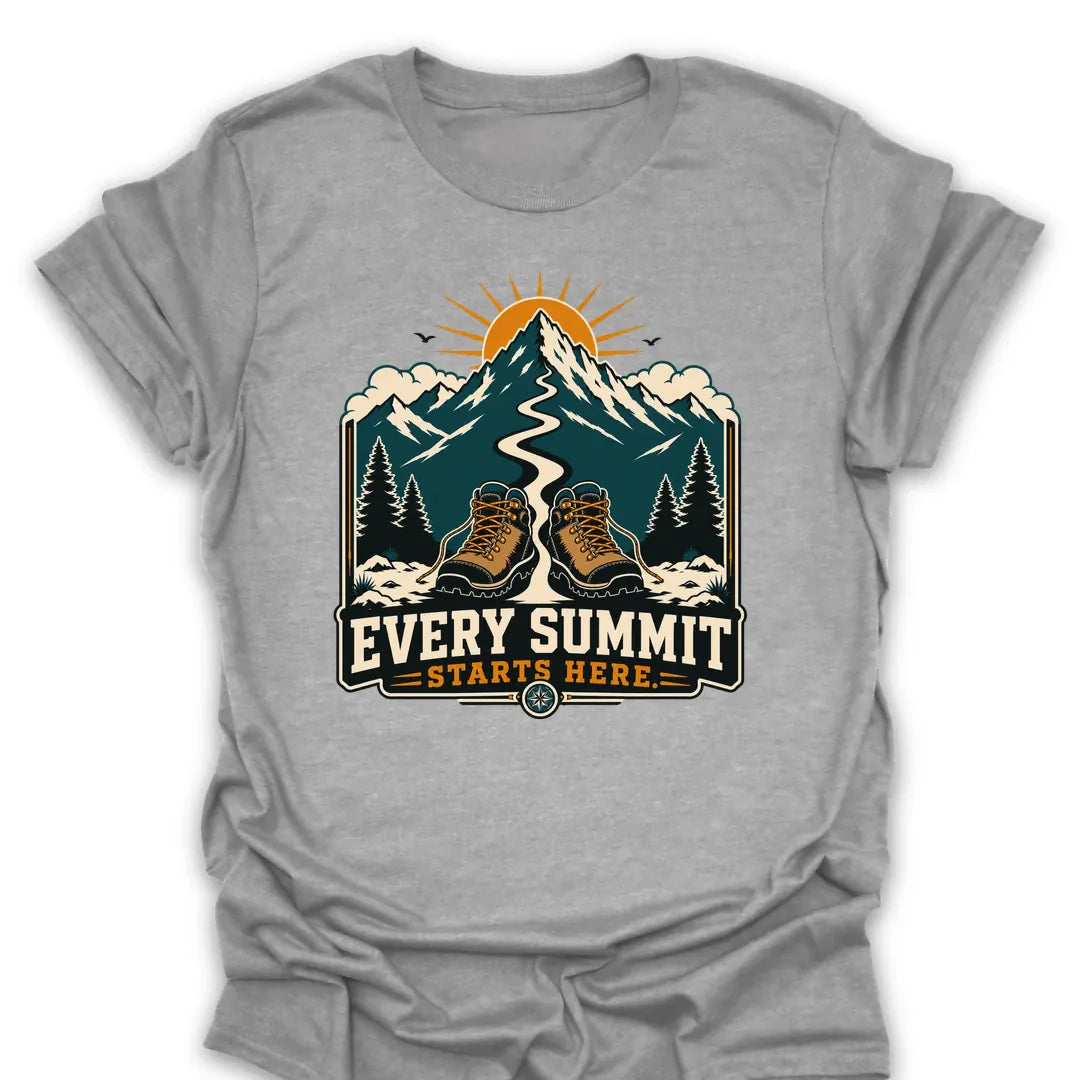 T-Shirt Sport Grey / S Every Summit Starts Here T-Shirt