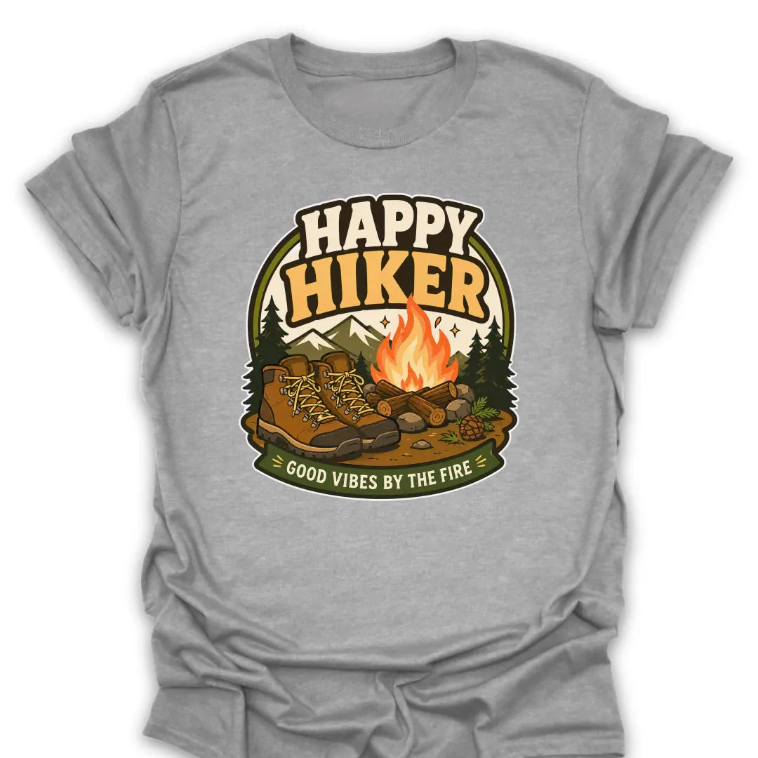 T-Shirt Sport Grey / S Happy Hiker Good Vibes T-Shirt