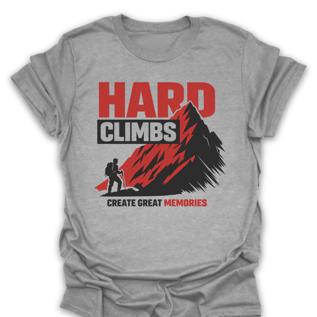T-Shirt Sport Grey / S Hard Climb Great Memories Tee