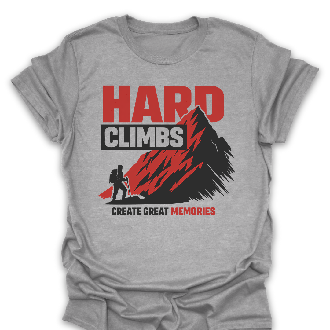 T-Shirt Sport Grey / S Hard Climb Great Memories Tee