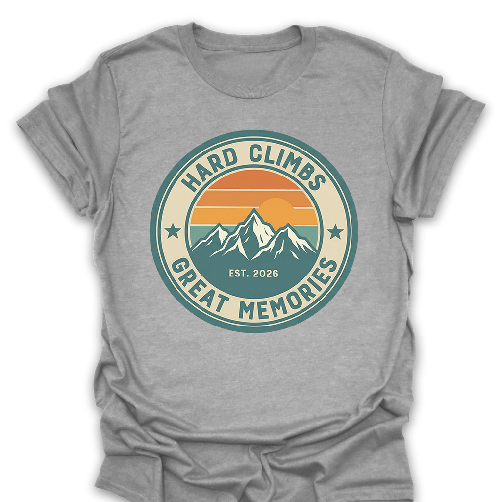 T-Shirt Sport Grey / S Hard Climbs, Great Memories T-Shirt