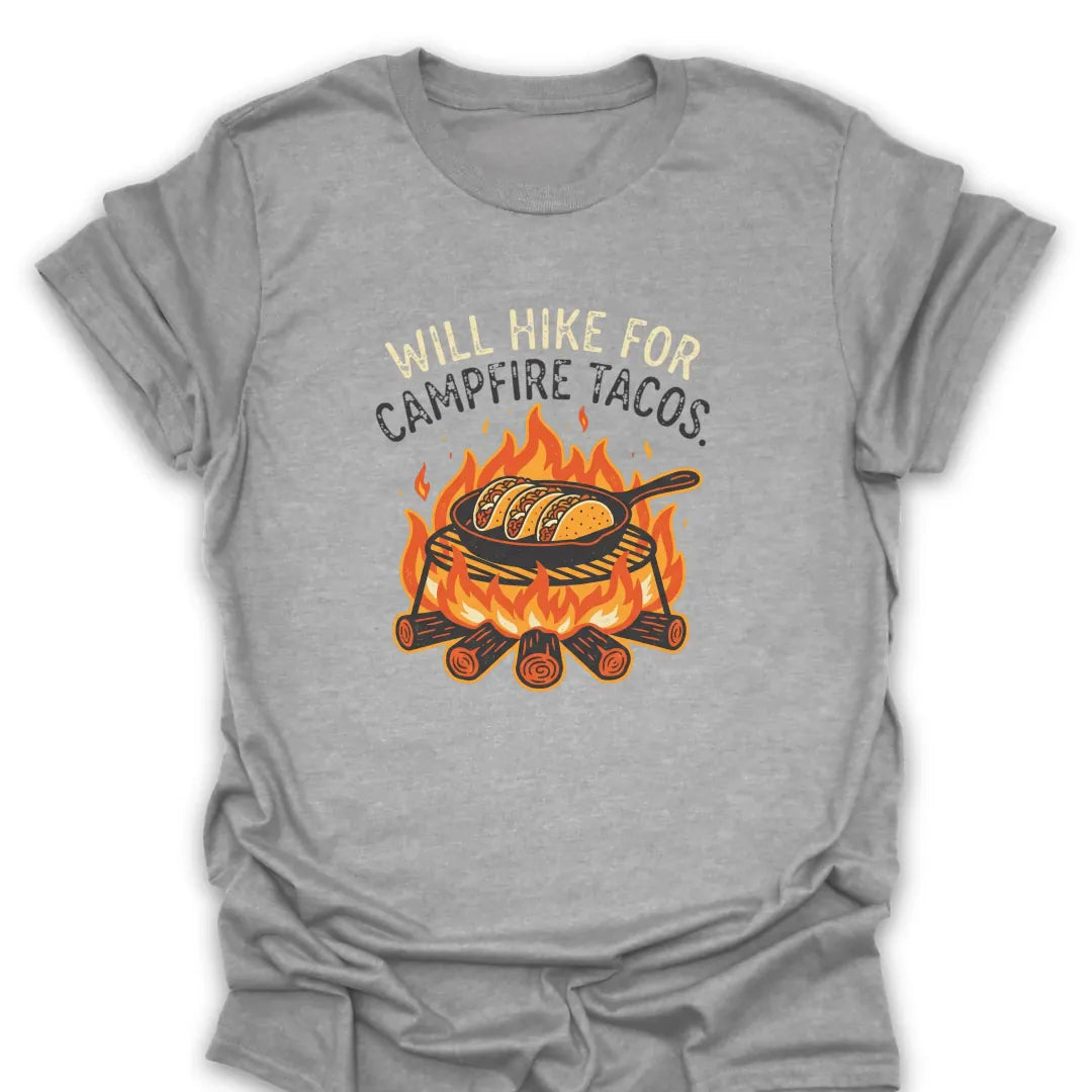 T-Shirt Sport Grey / S Hike For Campfire Tacos T-Shirt