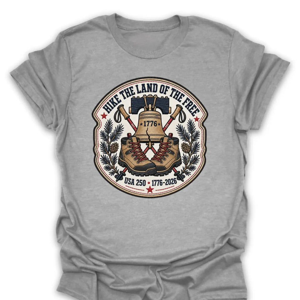T-Shirt Sport Grey / S Hike Land Of The Free Liberty 1776 T-Shirt