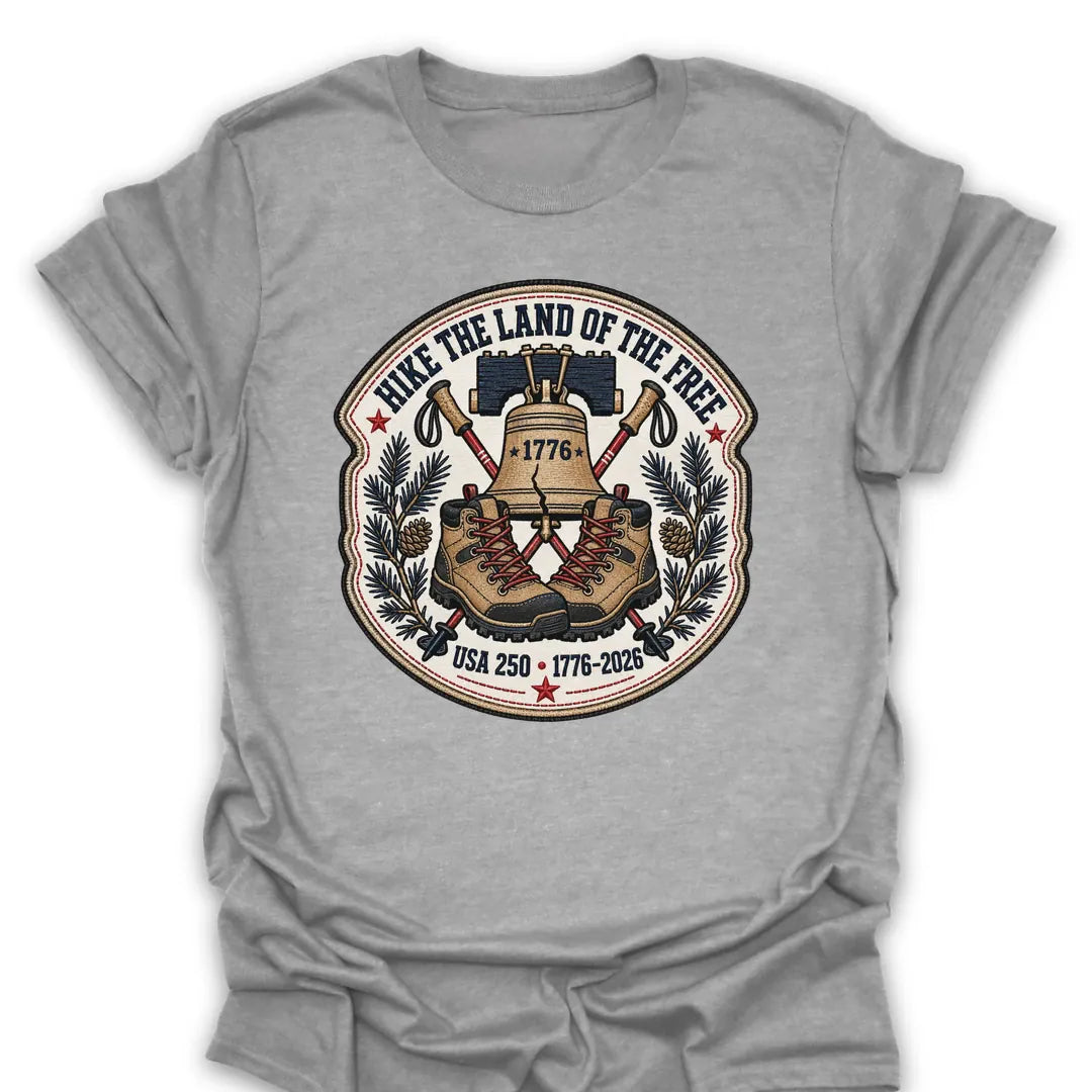 T-Shirt Sport Grey / S Hike Land Of The Free Liberty 1776 T-Shirt