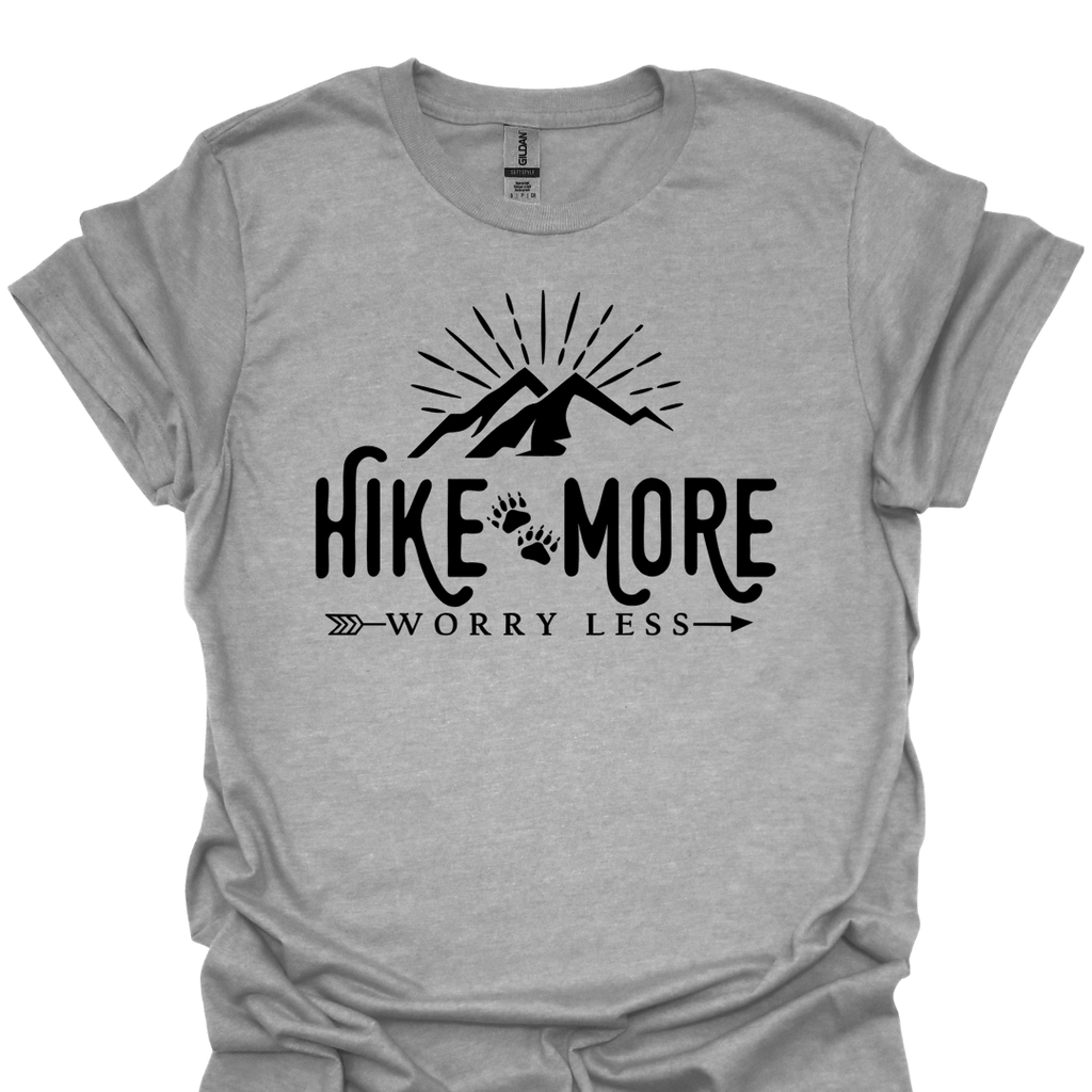 T-Shirt Sport Grey / S Hike More, Worry Less – Outdoor Adventure T-Shirt