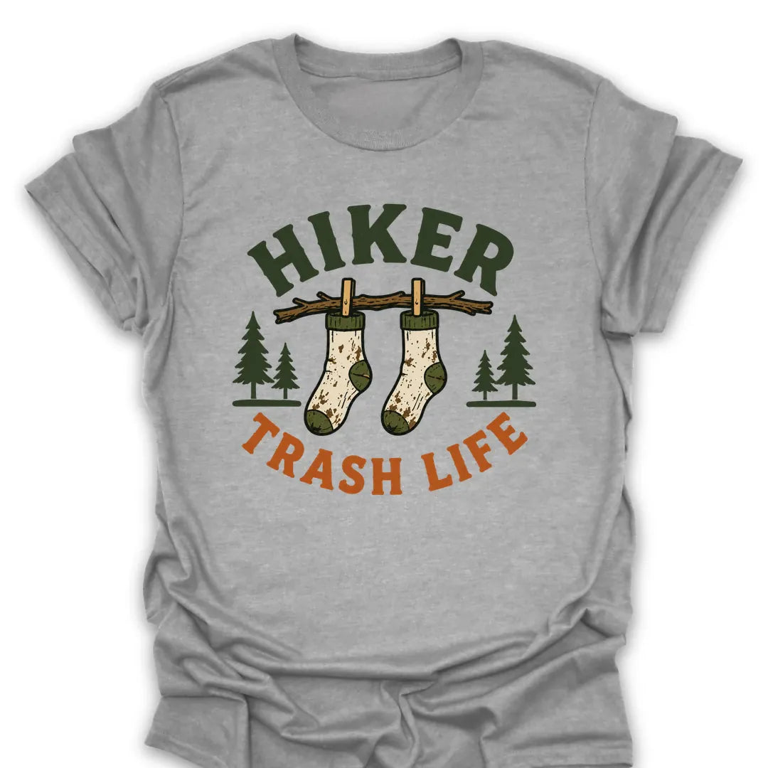T-Shirt Sport Grey / S Hiker Trash Socks T-Shirt