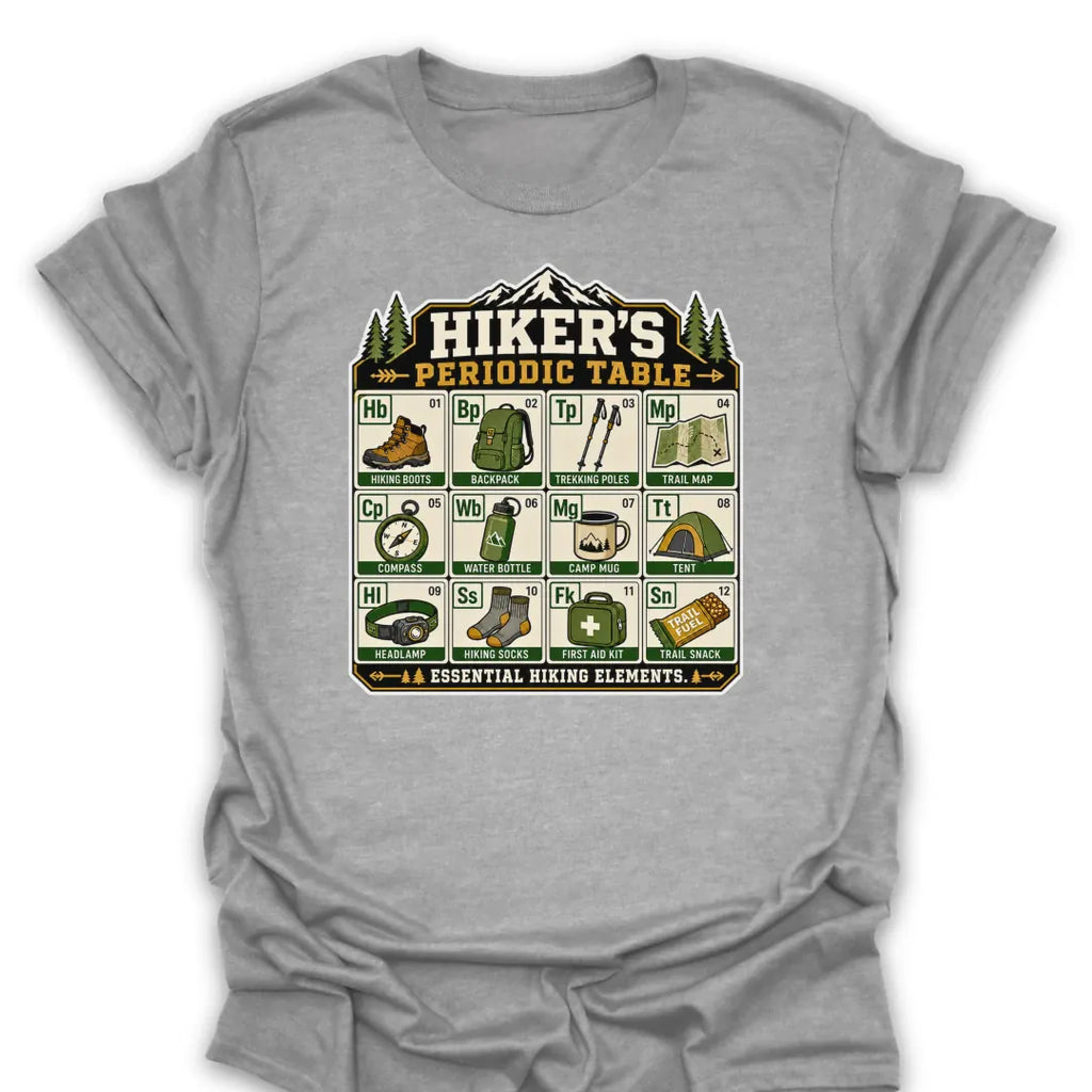 T-Shirt Sport Grey / S Hikers Periodic Table T-Shirt