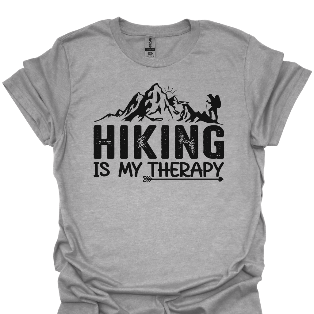T-Shirt Sport Grey / S Hiking Is My Therapy - Mountain T-Shirt