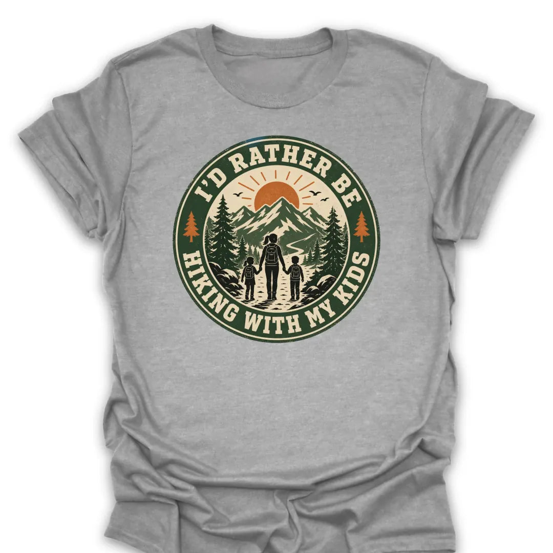 T-Shirt Sport Grey / S Hiking With My Kids T-Shirt