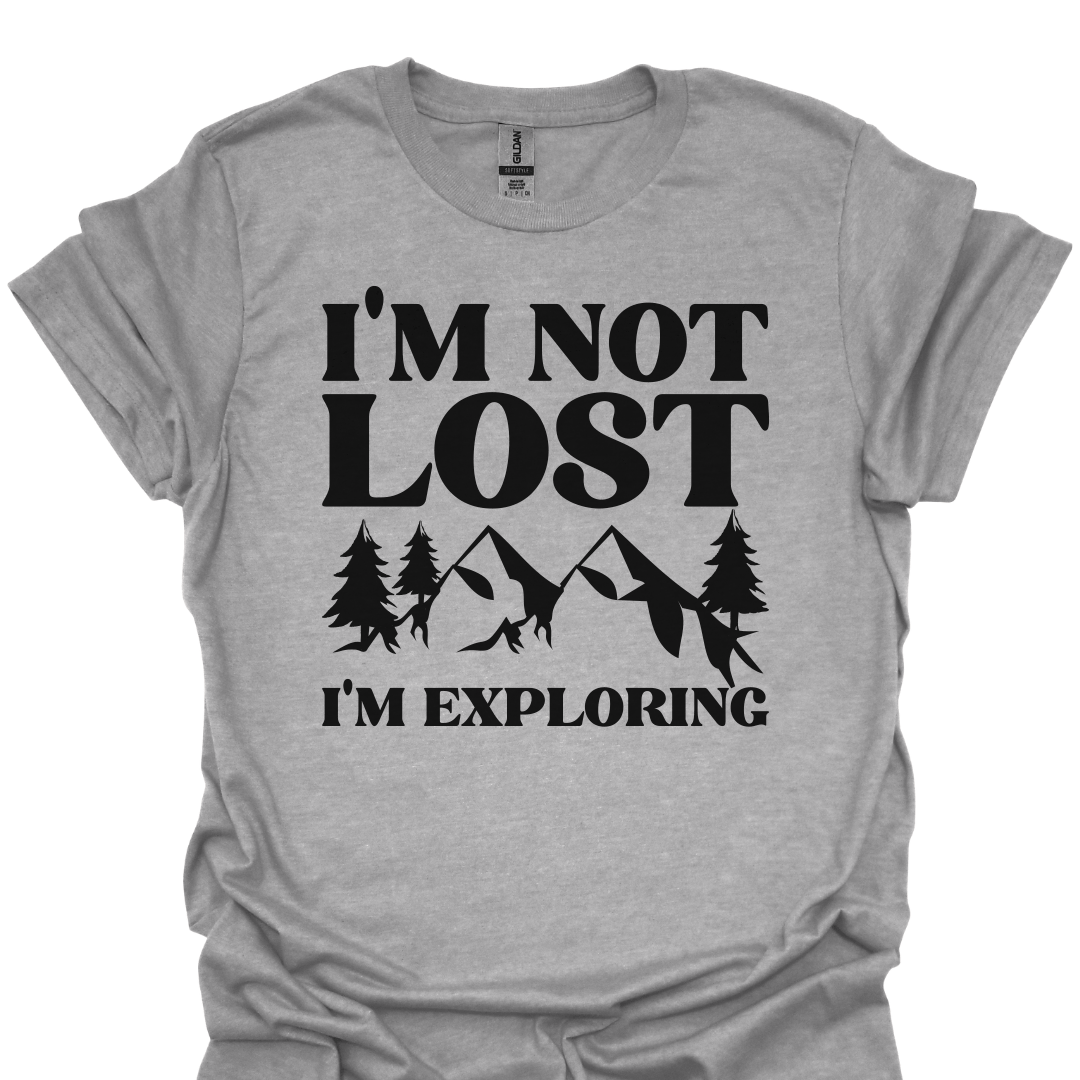 T-Shirt Sport Grey / S I’m Not Lost, I’m Exploring – Adventure Hiking T-Shirt