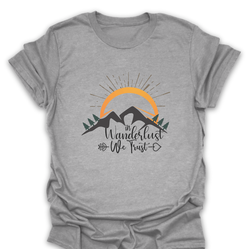 T-Shirt Sport Grey / S In Wanderlust We Trust T-Shirt