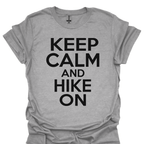 T-Shirt Sport Grey / S Keep Calm and Hike On – Minimalist Hiking T-Shirt