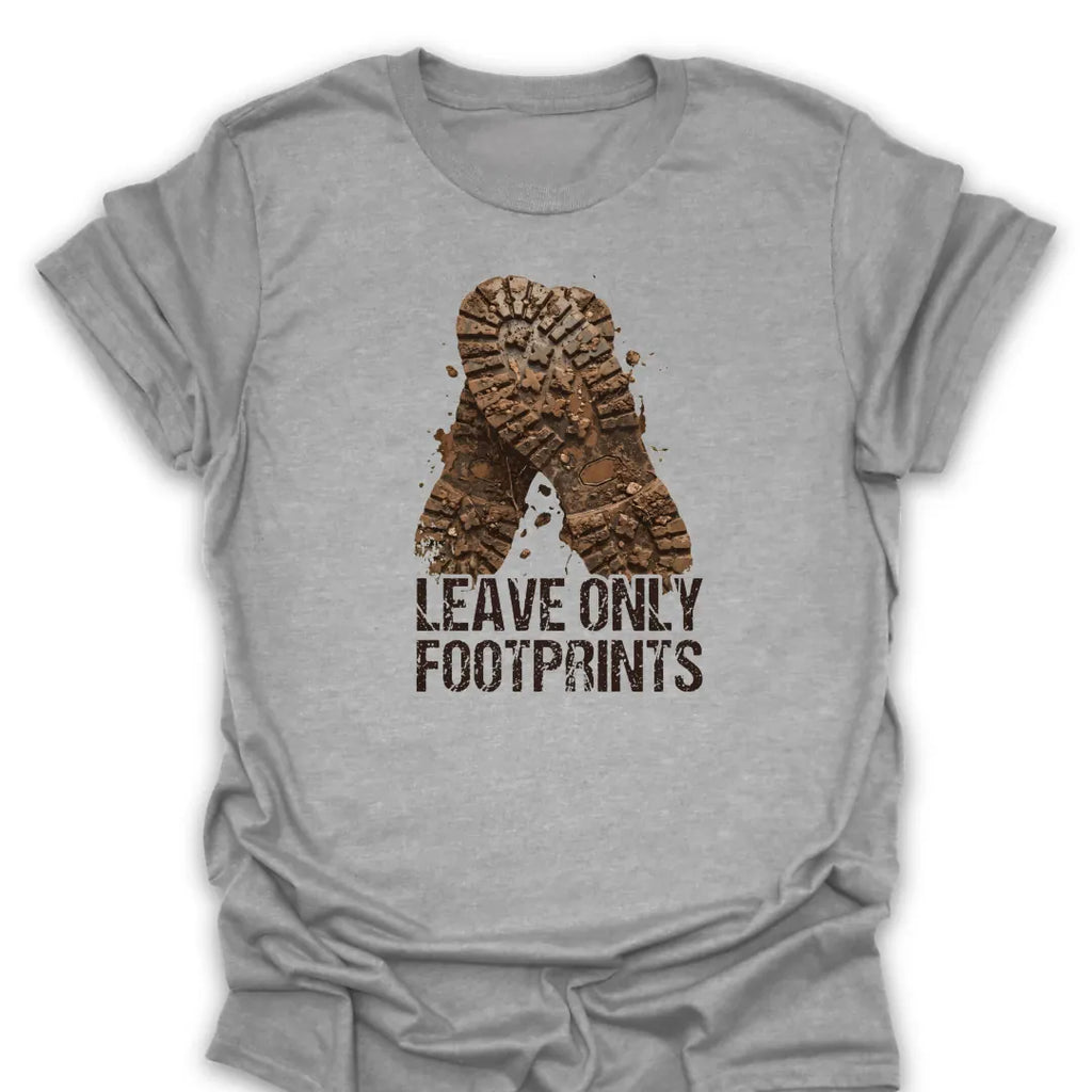 T-Shirt Sport Grey / S Leave Only Bootprints T-Shirt