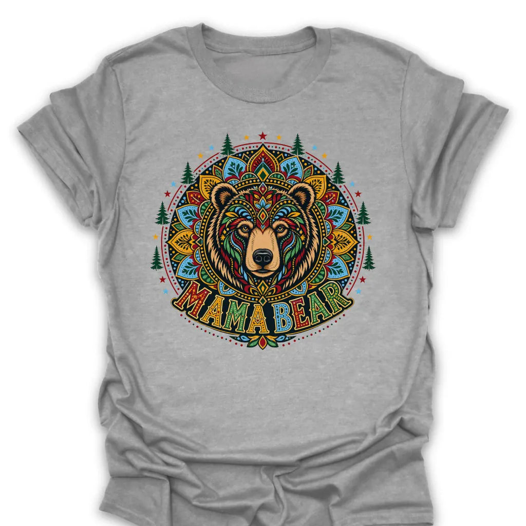 T-Shirt Sport Grey / S Mama Bear Mandala T-Shirt