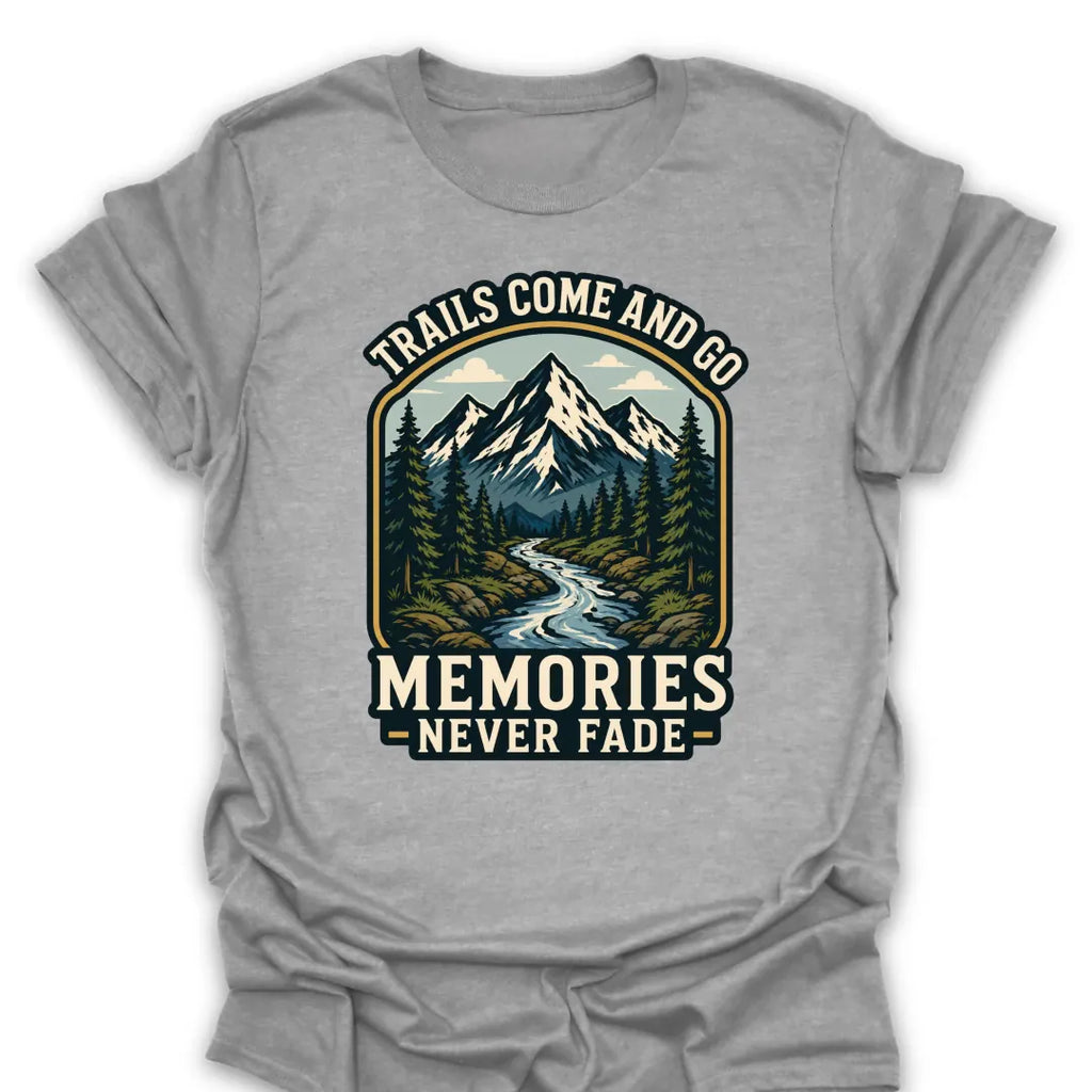 T-Shirt Sport Grey / S Memories Never Fade Mountain Stream T-Shirt
