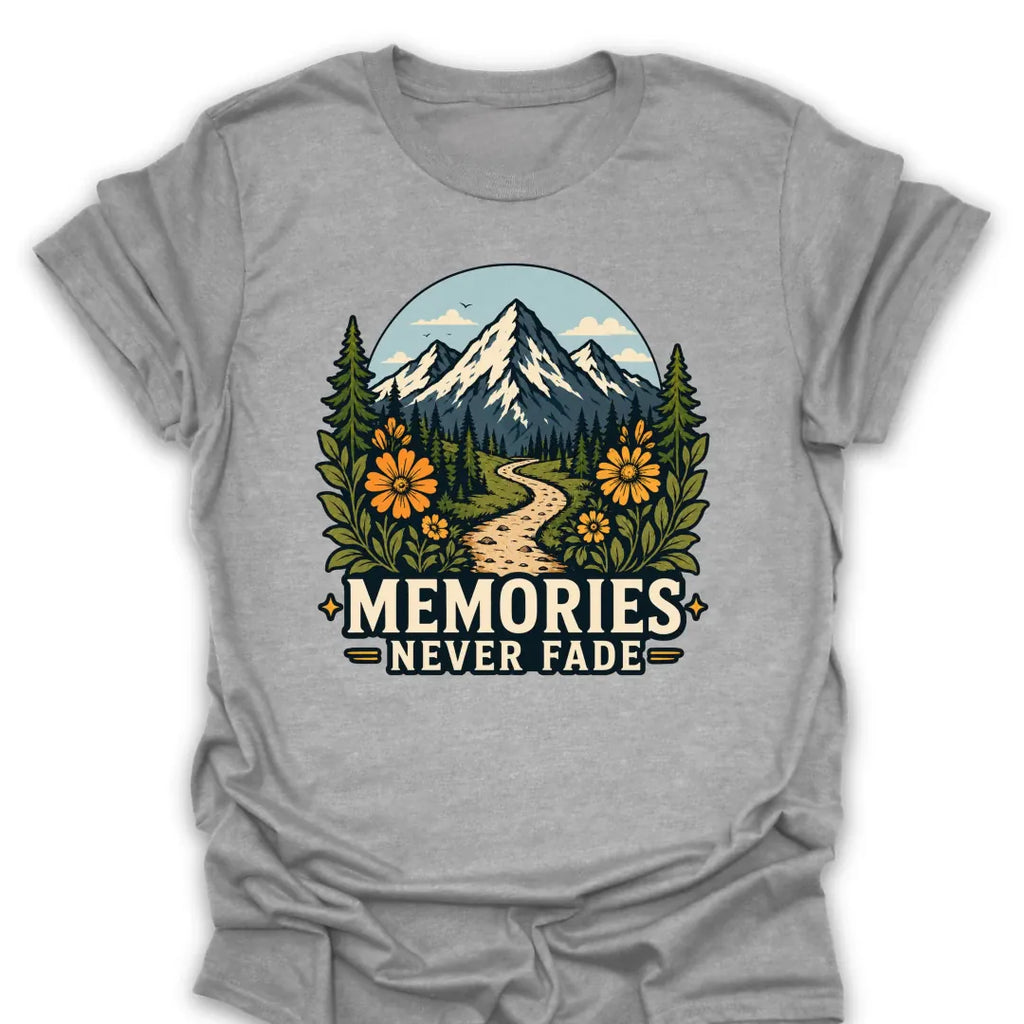 T-Shirt Sport Grey / S Memories Never Fade Mountain Trail T-Shirt