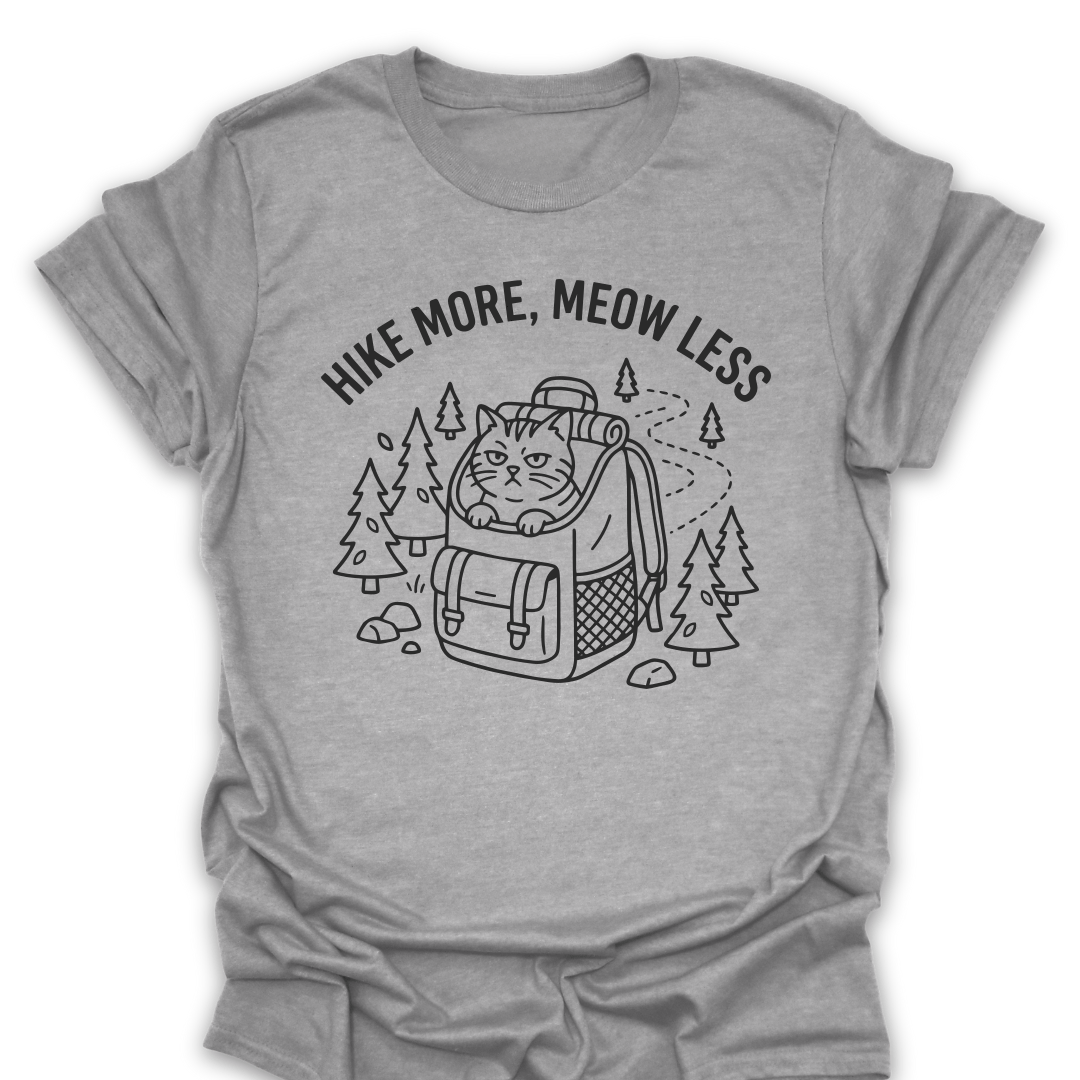 T-Shirt Sport Grey / S Meow Less T-Shirt