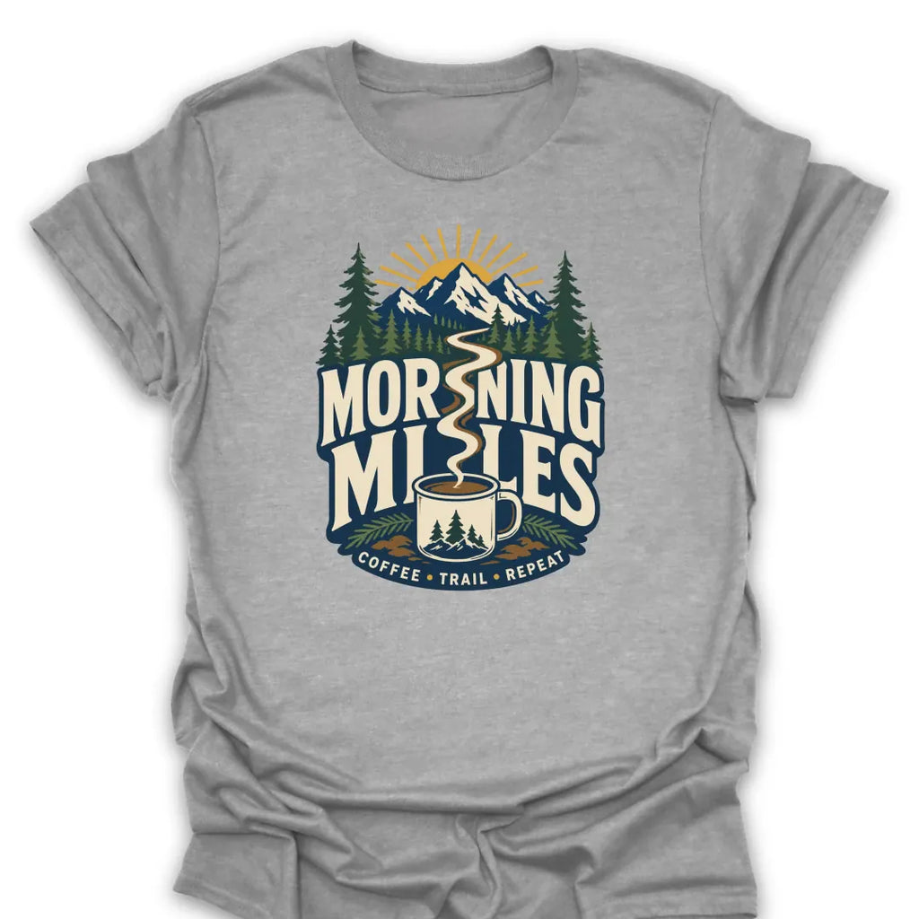 T-Shirt Sport Grey / S Morning Miles Coffee