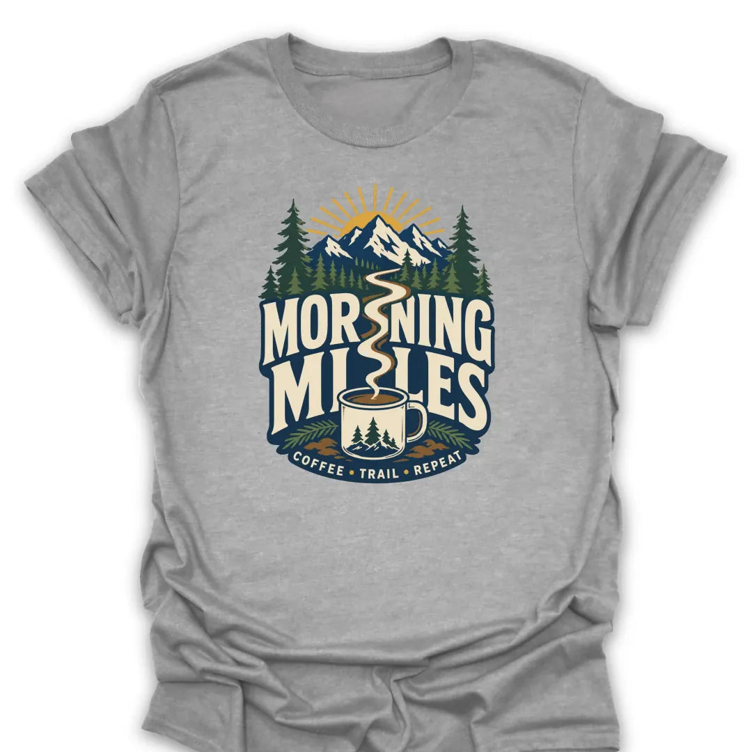 T-Shirt Sport Grey / S Morning Miles Coffee