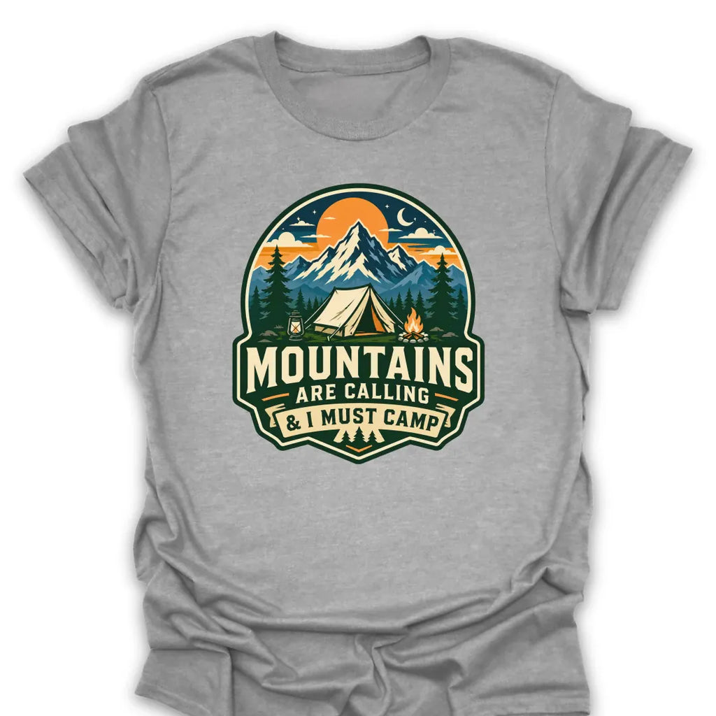 T-Shirt Sport Grey / S Mountains Are Calling Must Camp T-Shirt