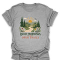 T-Shirt Sport Grey / S Quiet Mornings, Open Trails