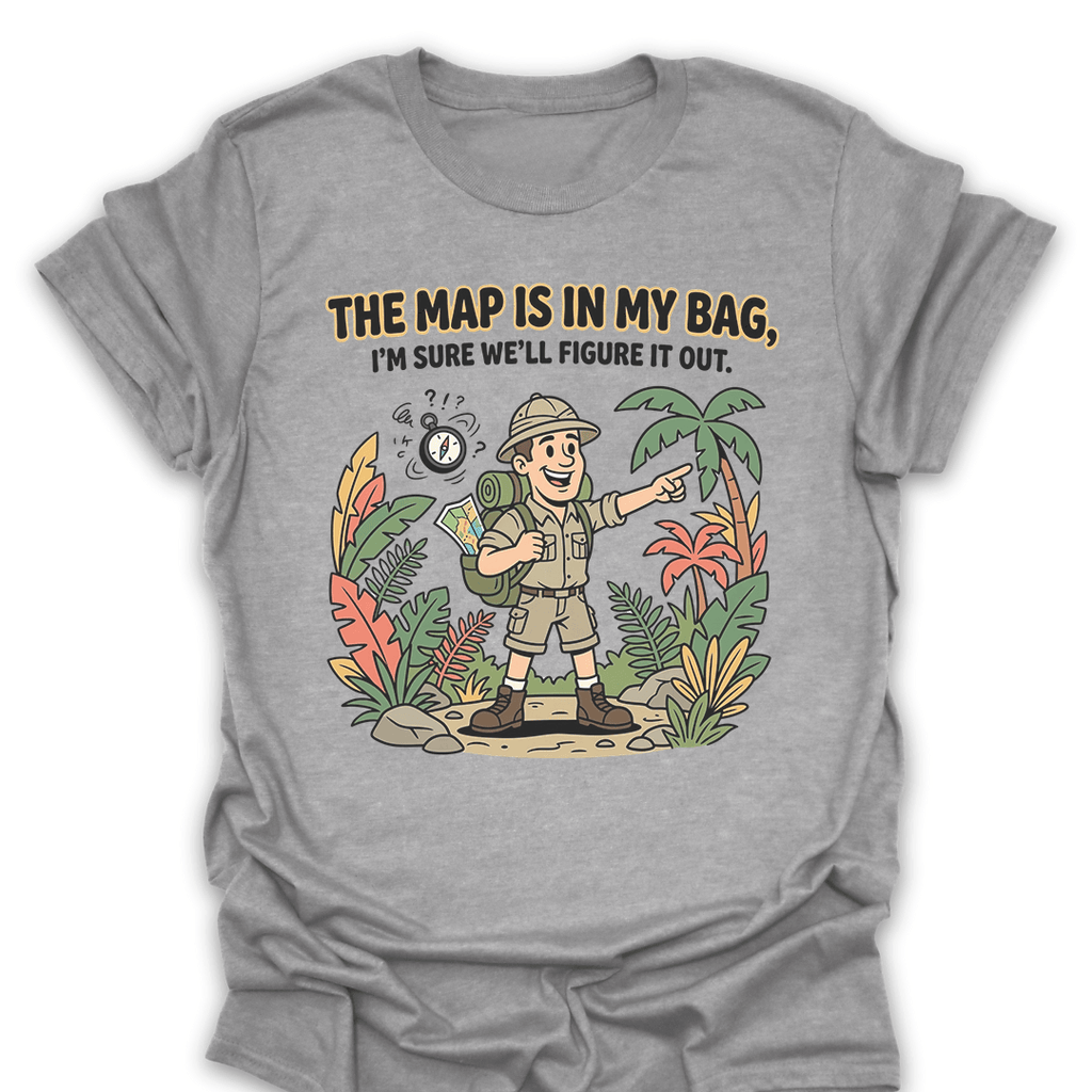 T-Shirt Sport Grey / S The Map Is In My Bag T-Shirt