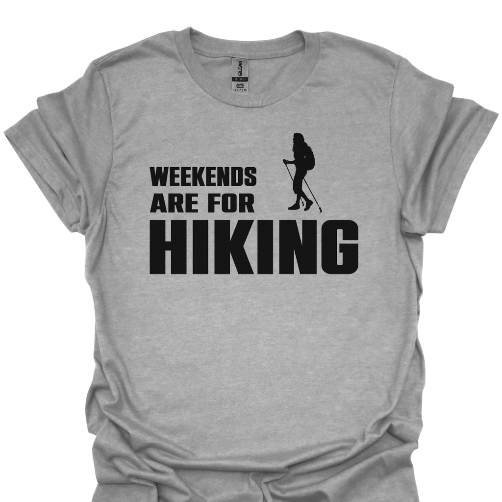 T-Shirt Sport Grey / S Weekends Are for Hiking – Outdoor Adventure T-Shirt