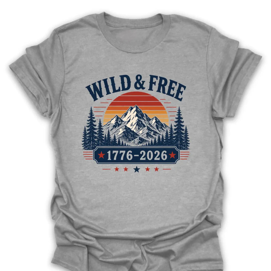 T-Shirt Sport Grey / S Wild & Free 1776-2026 T-Shirt