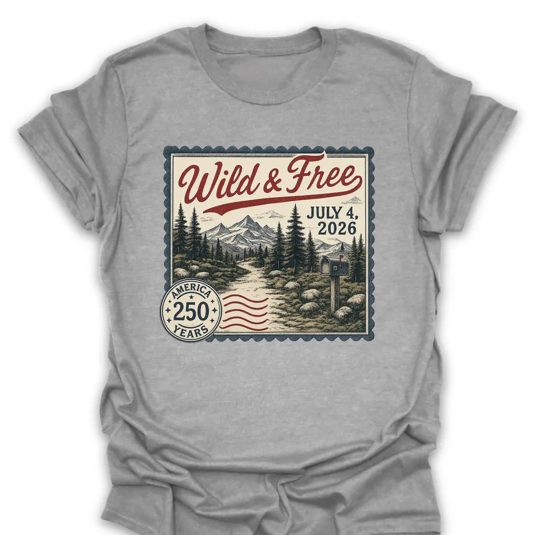 T-Shirt Sport Grey / S Wild & Free America 250 Years T-Shirt