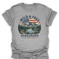 T-Shirt Sport Grey / S Wild & Free Homegrown USA T-Shirt