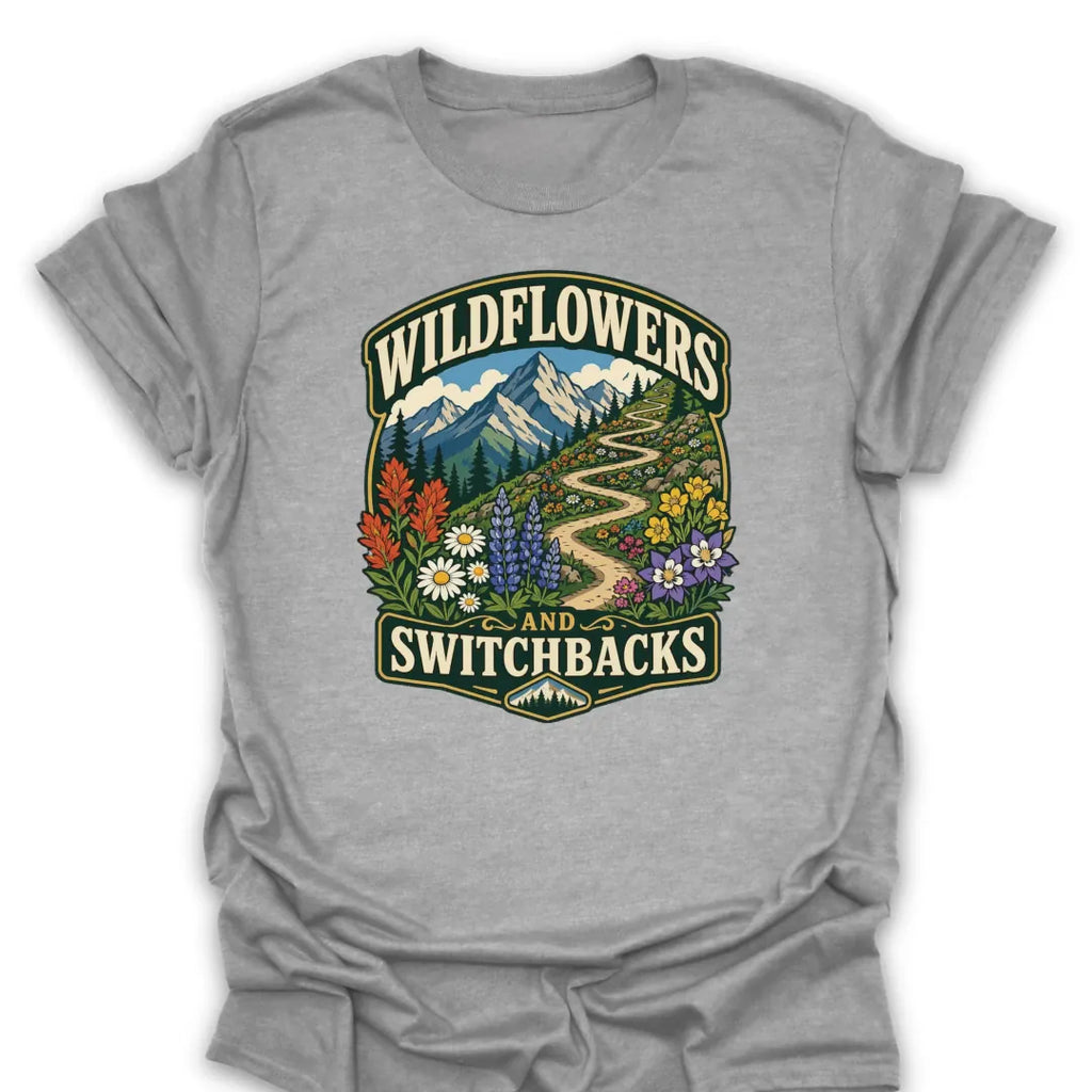 T-Shirt Sport Grey / S Wildflowers and Switchbacks