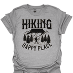 T-Shirt Sport Grey / XS Hiking Is My Happy Place – Mountain Trail T-Shirt