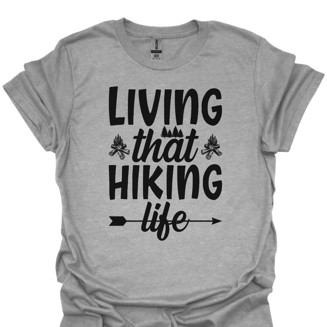 T-Shirt Sport Grey / XS Living That Hiking Life - T-Shirt 🌲🥾