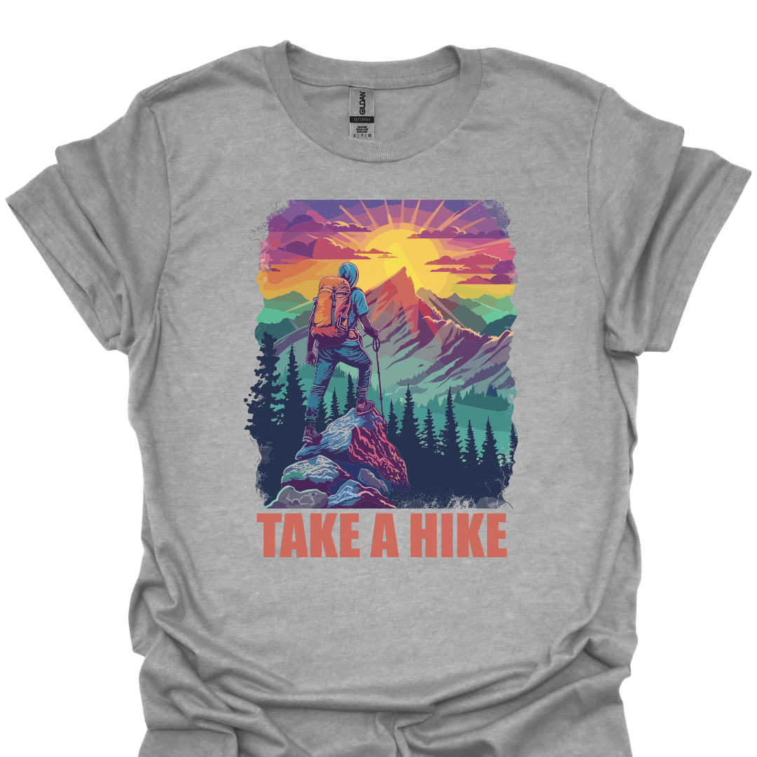 T-Shirt Sport Grey / XS Take A Hike - Graphic T-Shirt