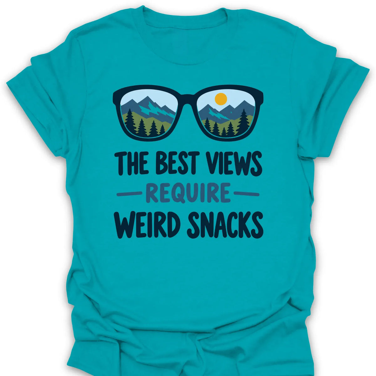 T-Shirt Tropical Blue / S Best Views Weird Snacks