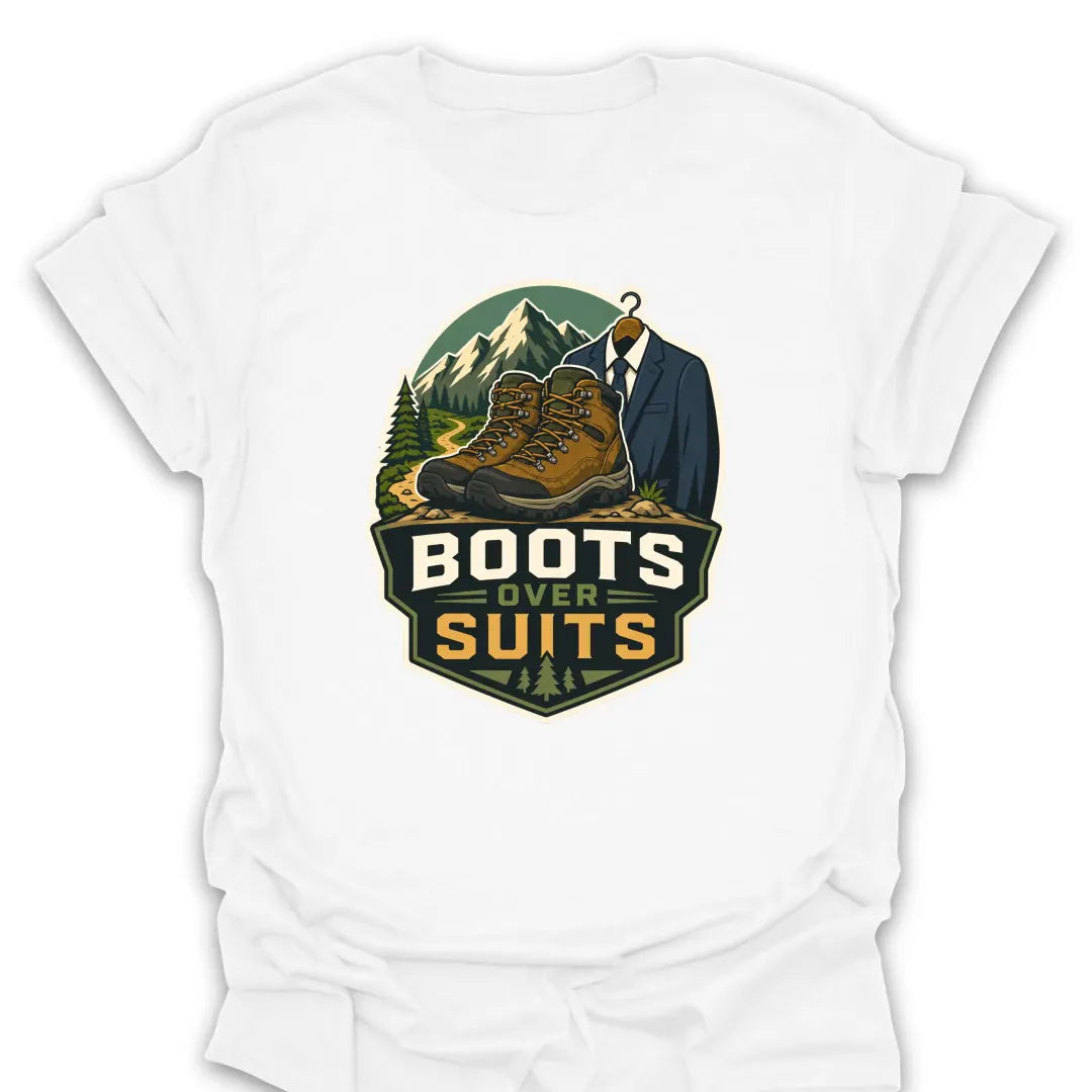 T-Shirt White / S Boots Over Suits T-Shirt