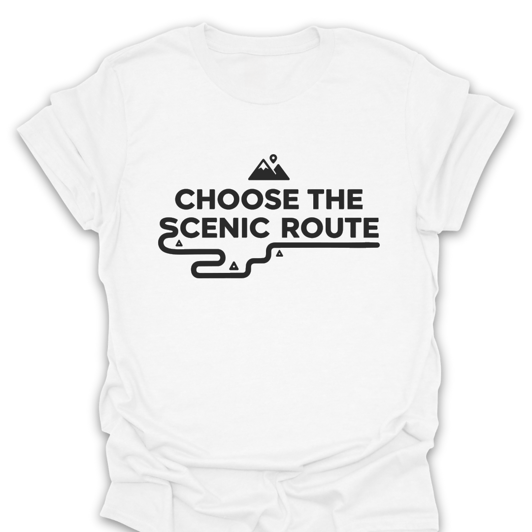 T-Shirt White / S Choose the Scenic Route T-Shirt