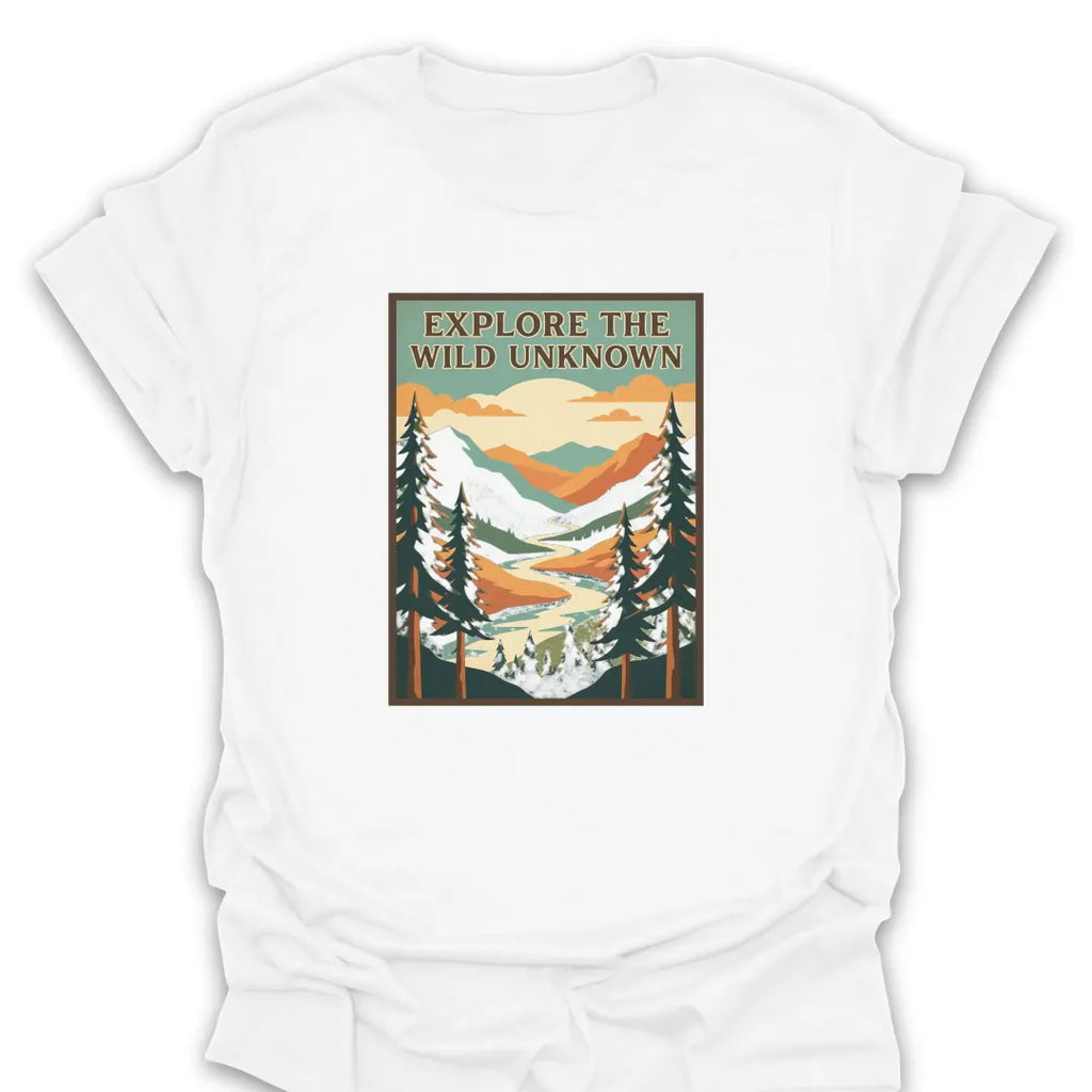 T-Shirt White / S Explore The Wild Unkown T-Shirt