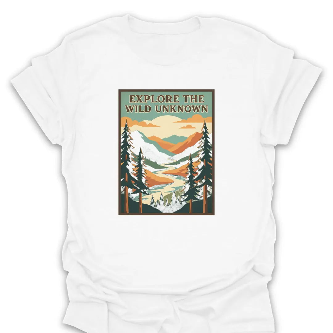 T-Shirt White / S Explore The Wild Unkown T-Shirt
