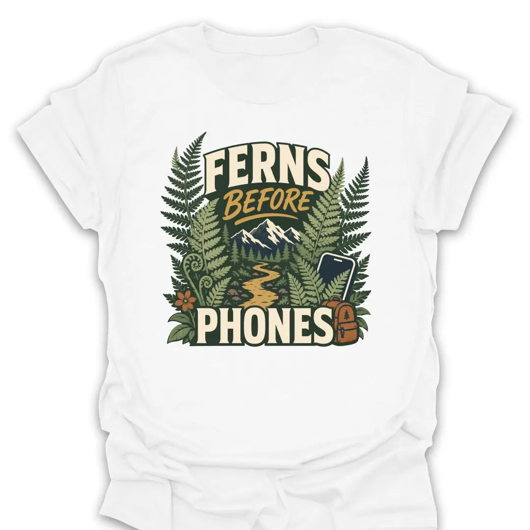 T-Shirt White / S Ferns Before Phones
