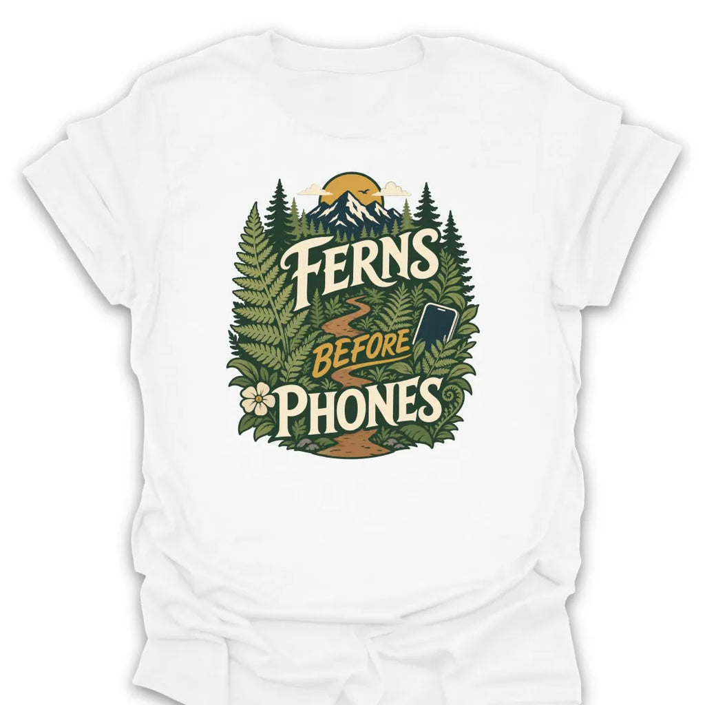 T-Shirt White / S Ferns Before Phones Trail