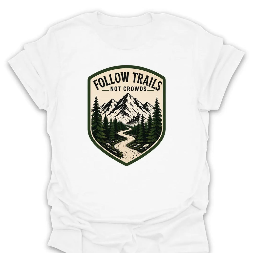 T-Shirt White / S Follow Trails - Not Crowds T-Shirt