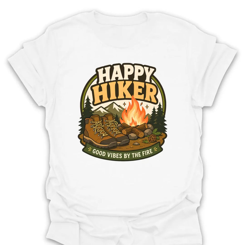 T-Shirt White / S Happy Hiker Good Vibes T-Shirt