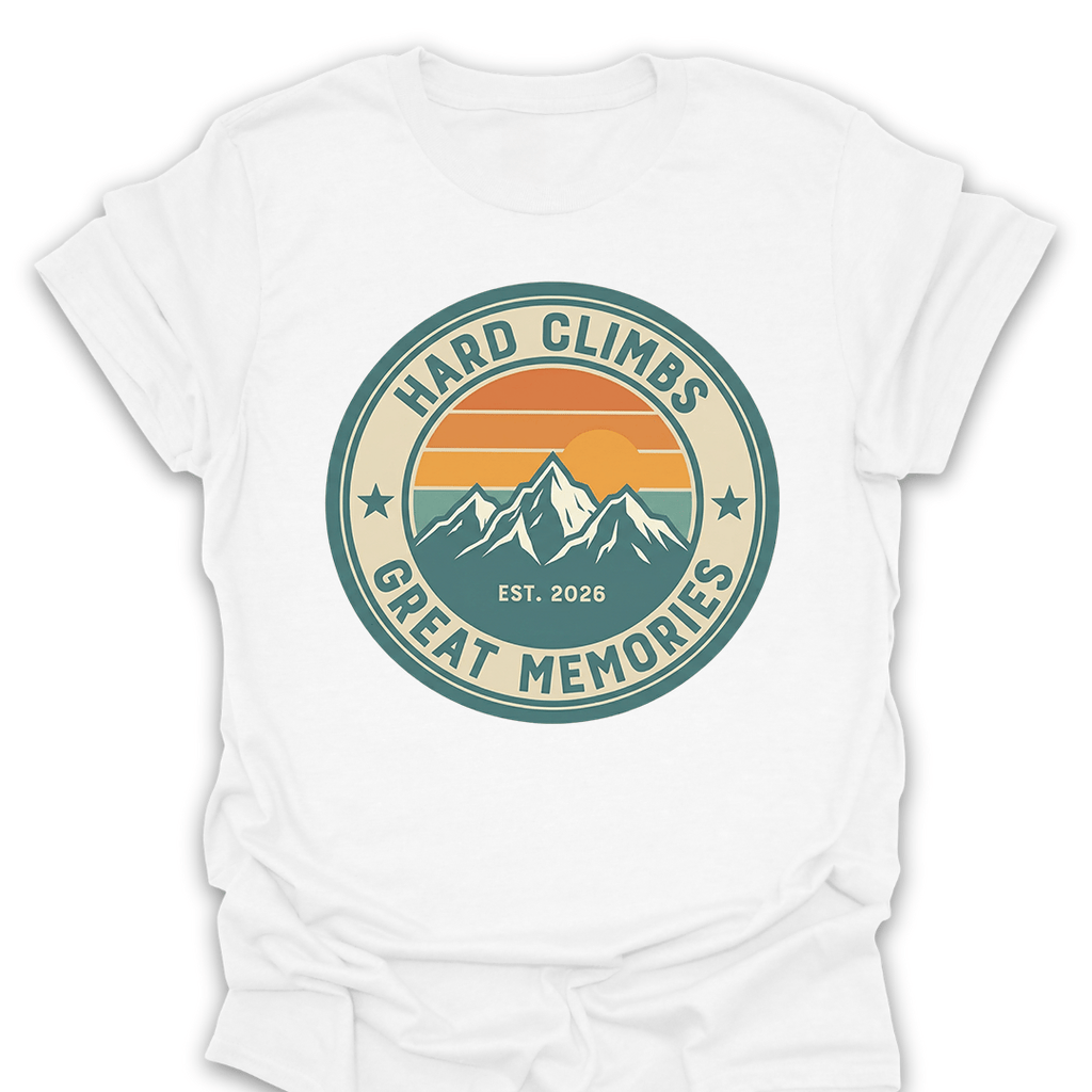 T-Shirt White / S Hard Climbs, Great Memories T-Shirt