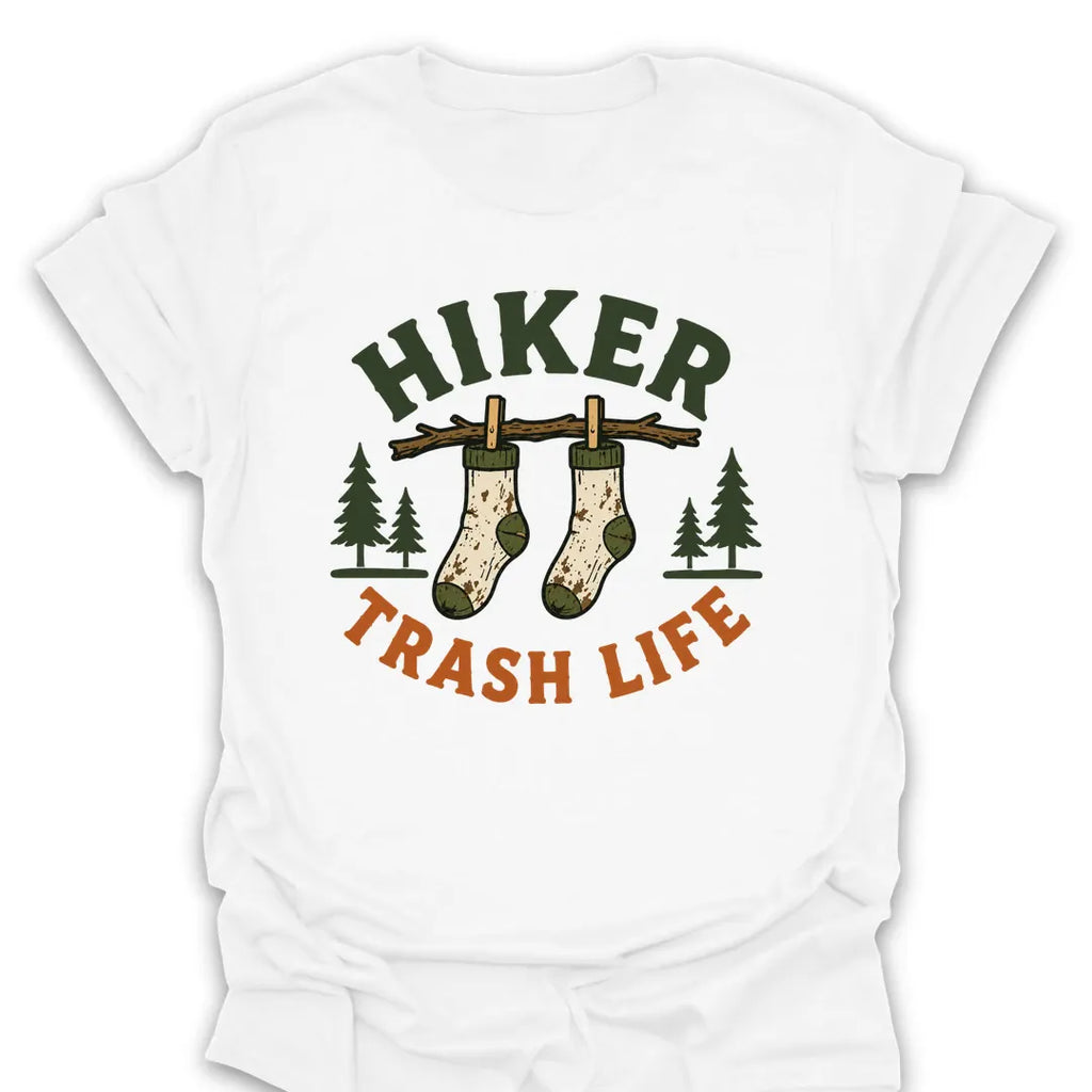 T-Shirt White / S Hiker Trash Socks T-Shirt