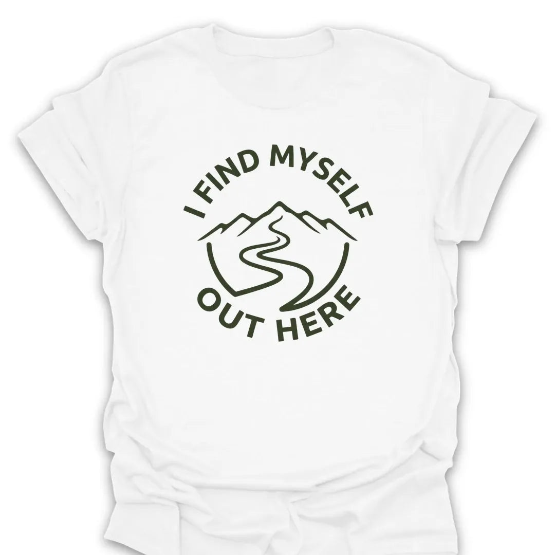T-Shirt White / S i-find-myself-out-here_green