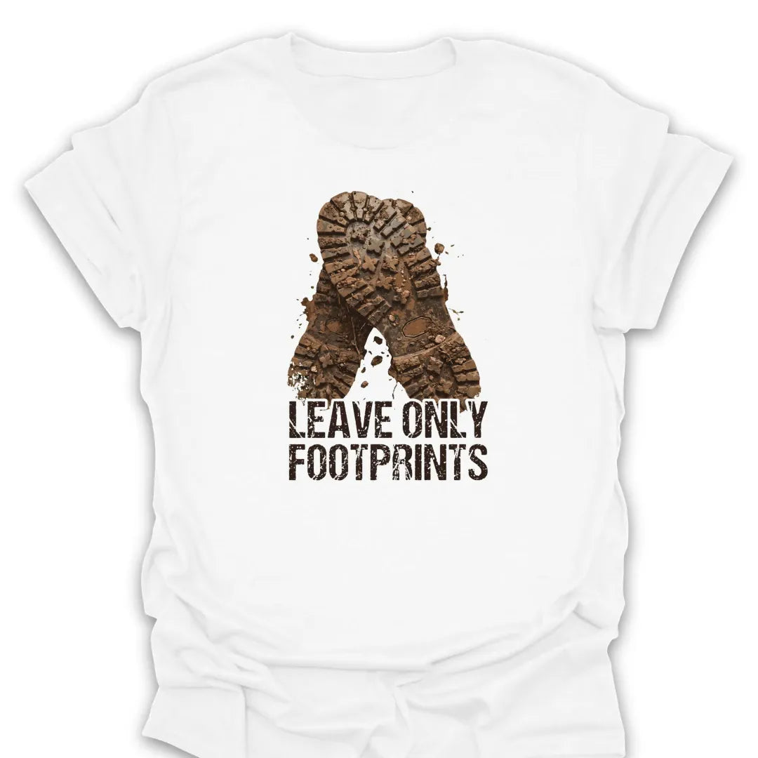 T-Shirt White / S Leave Only Bootprints T-Shirt