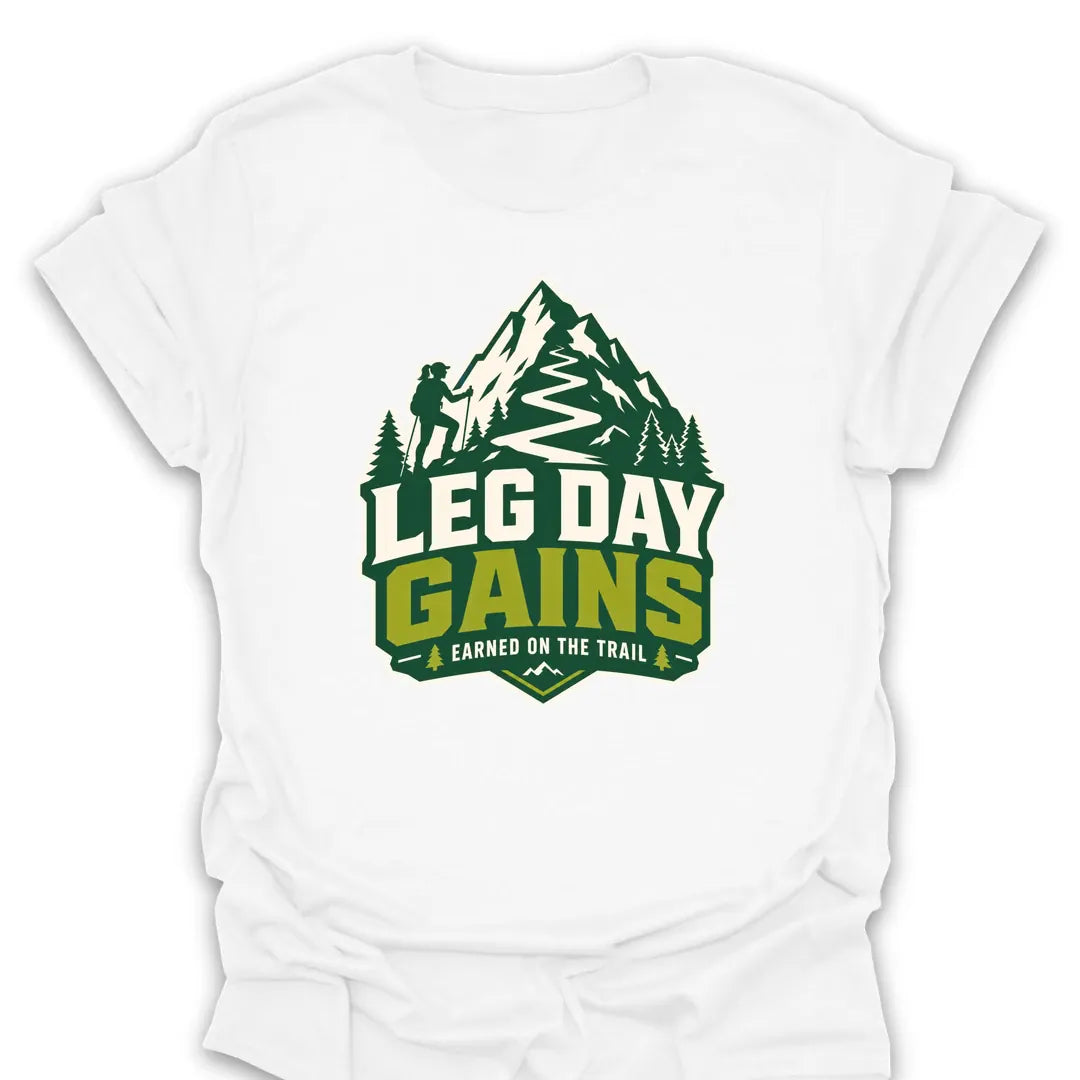 T-Shirt White / S Leg Day Gains T-Shirt