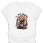 T-Shirt White / S Let's Go Camping Bear T-Shirt