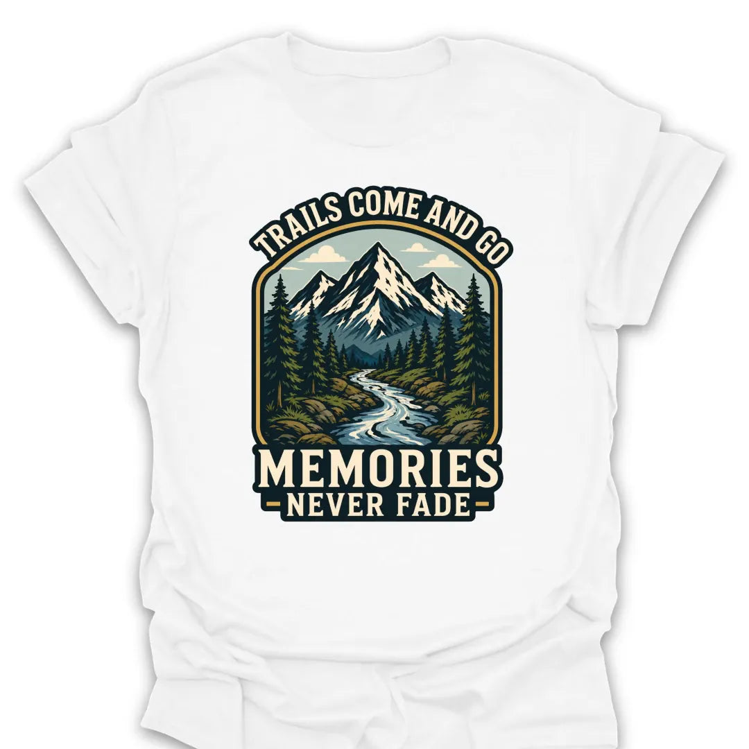 T-Shirt White / S Memories Never Fade Mountain Stream T-Shirt